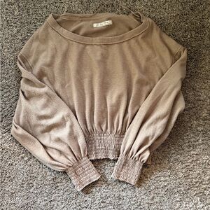 We The Free Brown / Tan Cropped Top